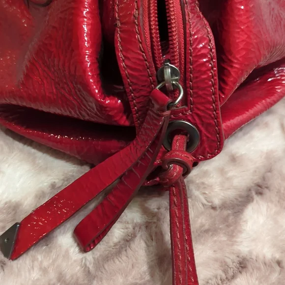 Francesco Biasia Red Patent Leather Satchel - Picture 9 of 9